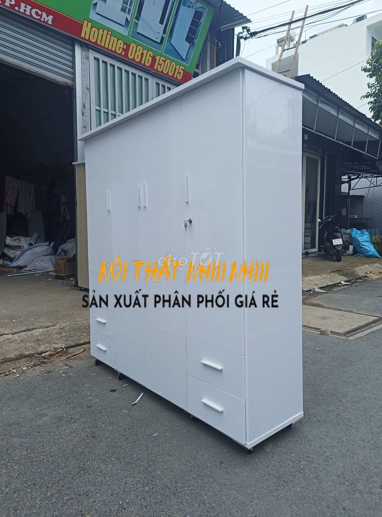 Tủ quần áo nhựa trắng 1m8x1m45x45cm. Mua bán Tủ, kệ gia đình tại Quận 12 Tp Hồ Chí Minh được đăng bởi Ngọc NTTL hình 1