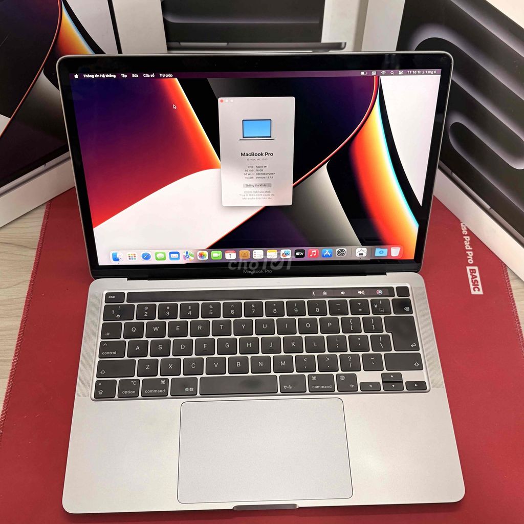 Apple MacBook Pro 13 inch M1 16GB/512GB. Mua bán Laptop tại Quận Bình Thạnh Tp Hồ Chí Minh được đăng bởi Mac Hiền 50 Nguyễn Cửu Vân hình 1