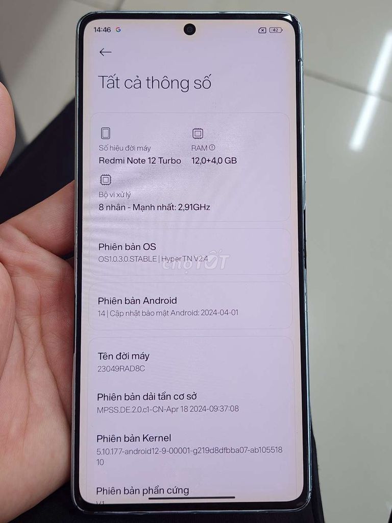Xiaomi Redmi Note 12 Turbo 12GB/256GB. Mua bán Điện thoại tại Quận 12 Tp Hồ Chí Minh được đăng bởi Hoà hình 1