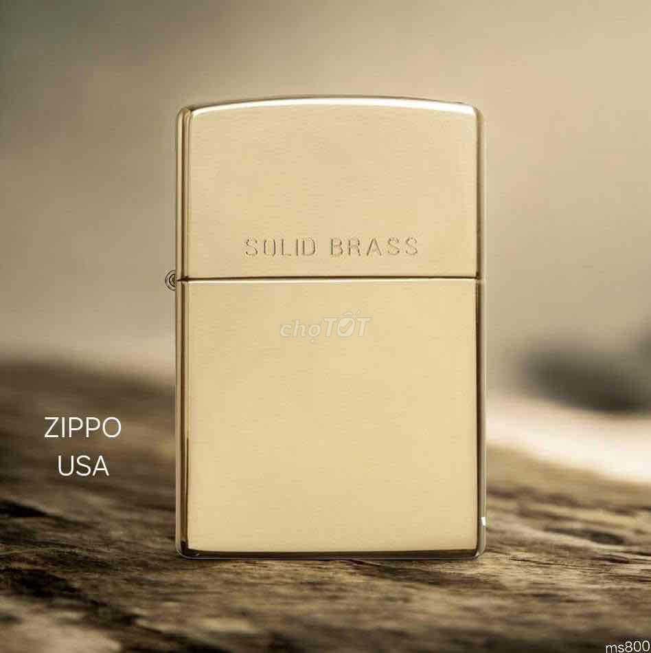 Bật lửa Zippo Đồng thau Vàng. Mua bán Đồ sưu tầm, đồ cổ tại Thành phố Rạch Giá Kiên Giang được đăng bởi Đức Bảo Trần hình 1