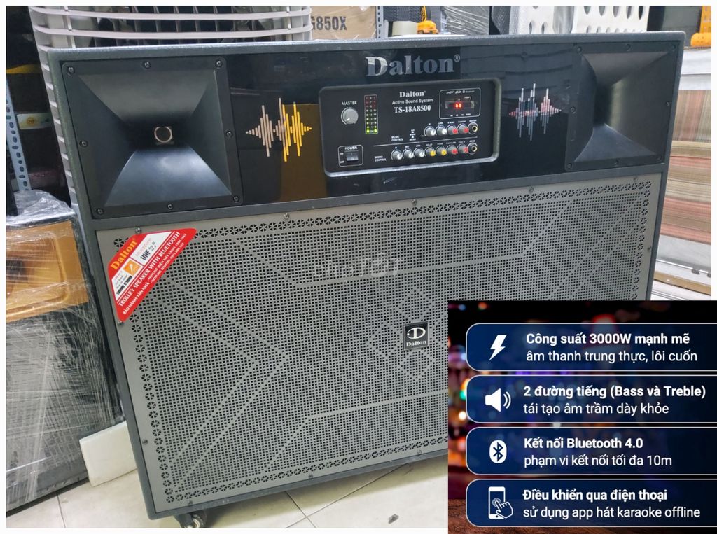 Loa điện 3000w karaoke bluetooth di động DALTON 👍