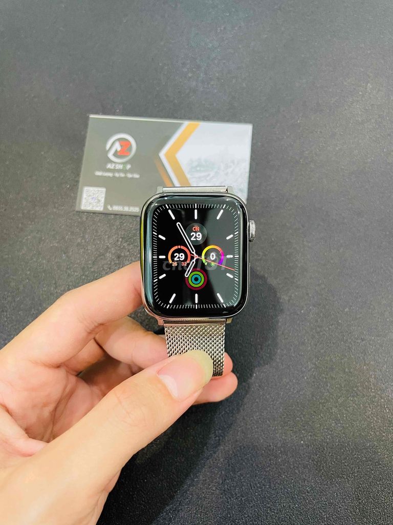 Apple Watch s4/44 thép trắng ESIM