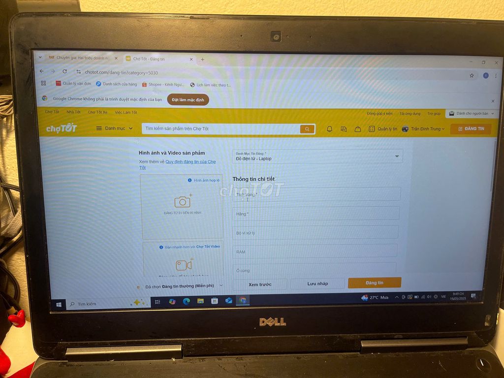 Dell Precision 7510. Mua bán Laptop tại Quận Hai Bà Trưng Hà Nội được đăng bởi Trần Đình Trung hình 2