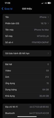 iPhone Xs Max 64GB vàng
