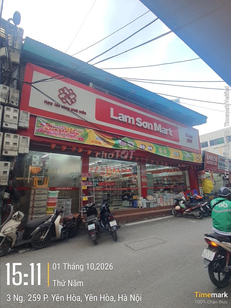 Cho thuê mặt bằng kinh doanh 259 Yên Hoà.Dt 130m,Mt 8m.Giá 30tr