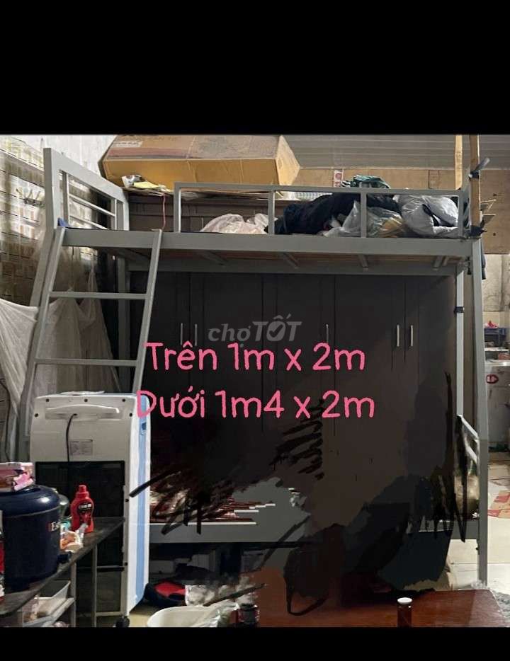 Giường tầng Sắt hộp Xám 1m x 2m. Mua bán Giường, chăn ga gối nệm tại Quận Hoàng Mai Hà Nội được đăng bởi Sơn hình 1
