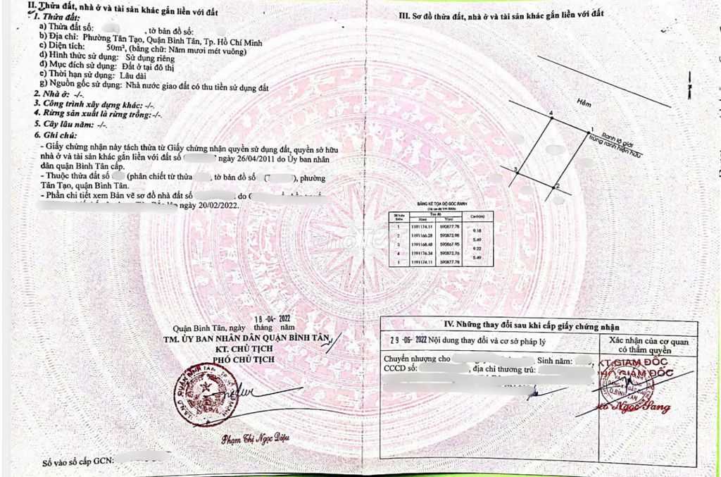 ĐẤT BÌNH TÂN 50M2 SỔ SẴN SANG TÊN NGAY GẦN CHỢ MỸ NGA DÂN CƯ ĐÔNG