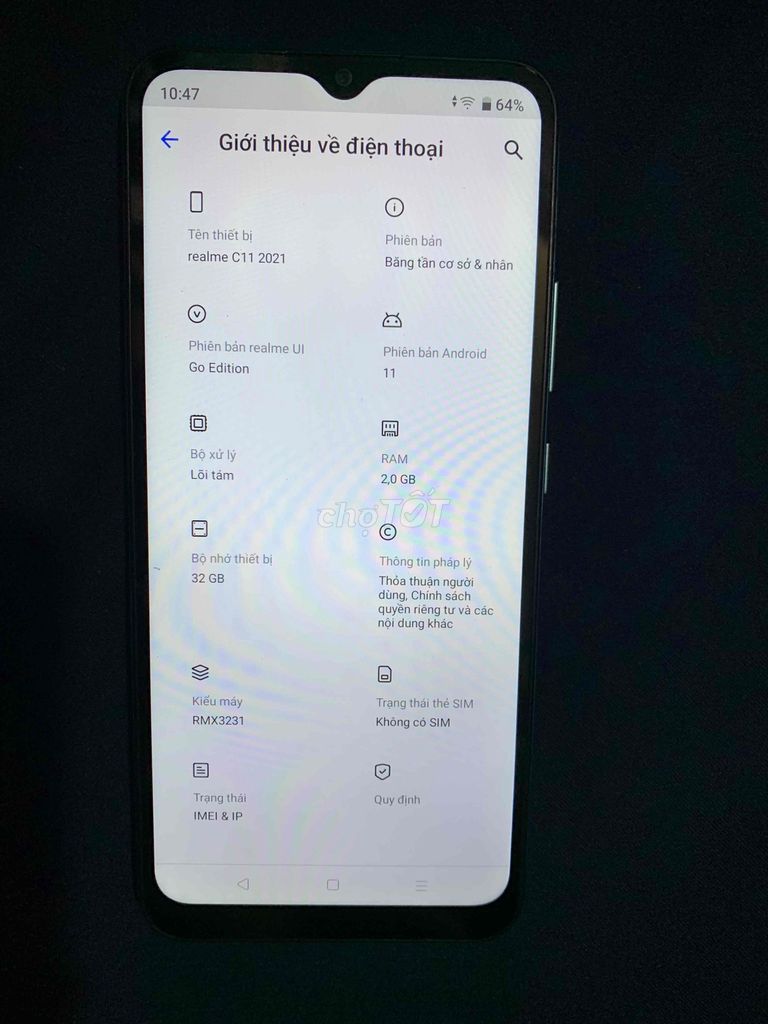 Realme C11 2021 32GB Xanh. Mua bán Điện thoại tại Quận Bình Tân Tp Hồ Chí Minh được đăng bởi lê quốc chương hình 1