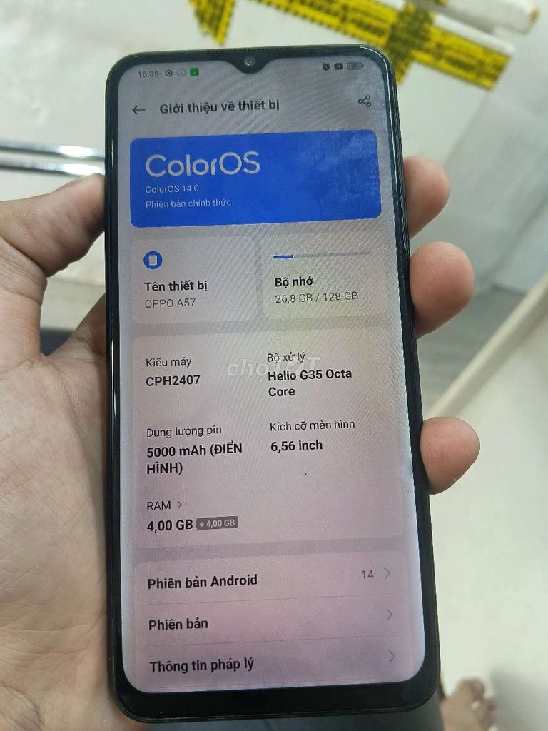 OPPO A57 128GB Đen. Mua bán Điện thoại tại Quận Gò Vấp Tp Hồ Chí Minh được đăng bởi Chí Hướng Group  hình 1