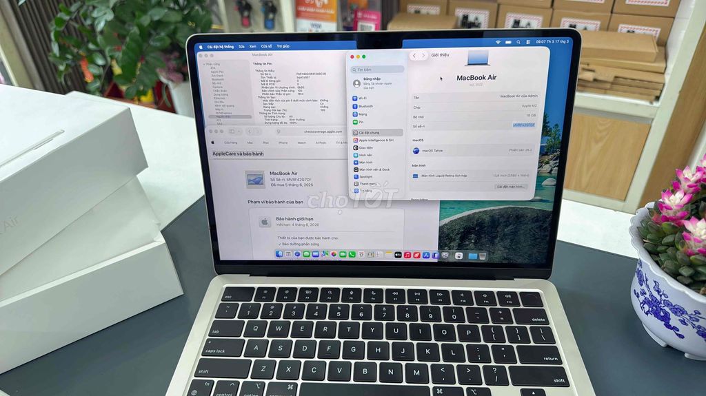 MacBook Air M2/16GB/256GB Starlight Fullbox-6/2026. Mua bán Laptop tại Quận Thanh Khê Đà Nẵng được đăng bởi Tín Phát Apple hình 1