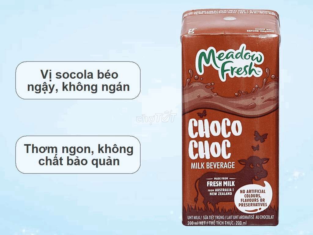 Sữa Meadow Fresh vị Socola thùng 24 hộp 200ml