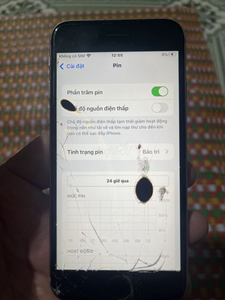 Apple iPhone 6s Bạc Màn hình đốm, cần thay pin. Mua bán Điện thoại tại Thành phố Thủ Đức Tp Hồ Chí Minh được đăng bởi Đặng tấn thiện hình 1
