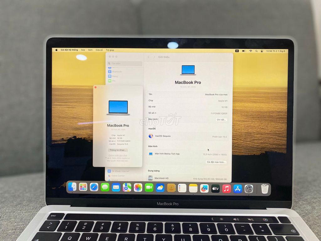 Macbook Pro 13" 2020 Chip M1 Ram 8Gb & 16Gb. Mua bán Laptop tại Quận 10 Tp Hồ Chí Minh được đăng bởi Lapvn hình 1
