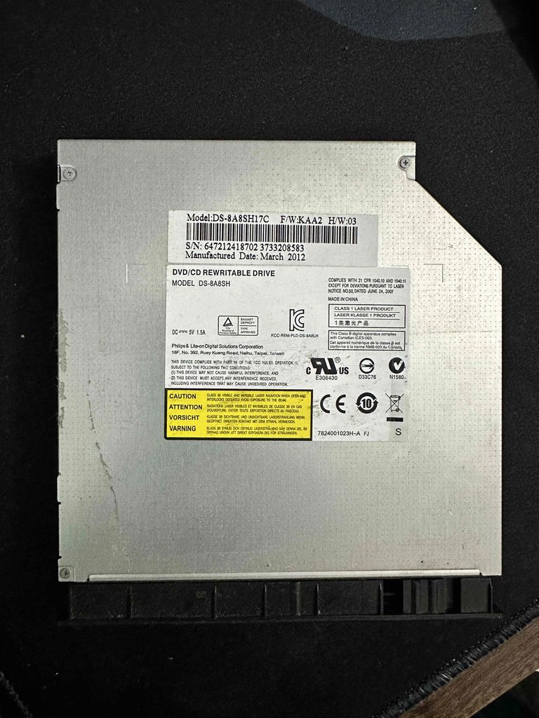 Ổ đĩa DVD DS-8A8SH Laptop. Mua bán Linh kiện (RAM, Card...) tại Quận Bình Tân Tp Hồ Chí Minh được đăng bởi Long Nguyễn hình 1