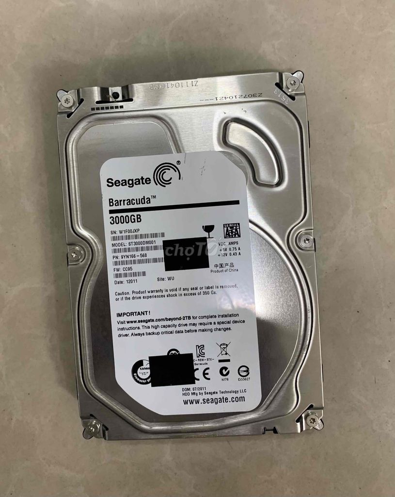 ổ cứng pc seagate 3tb sk100% ZIN