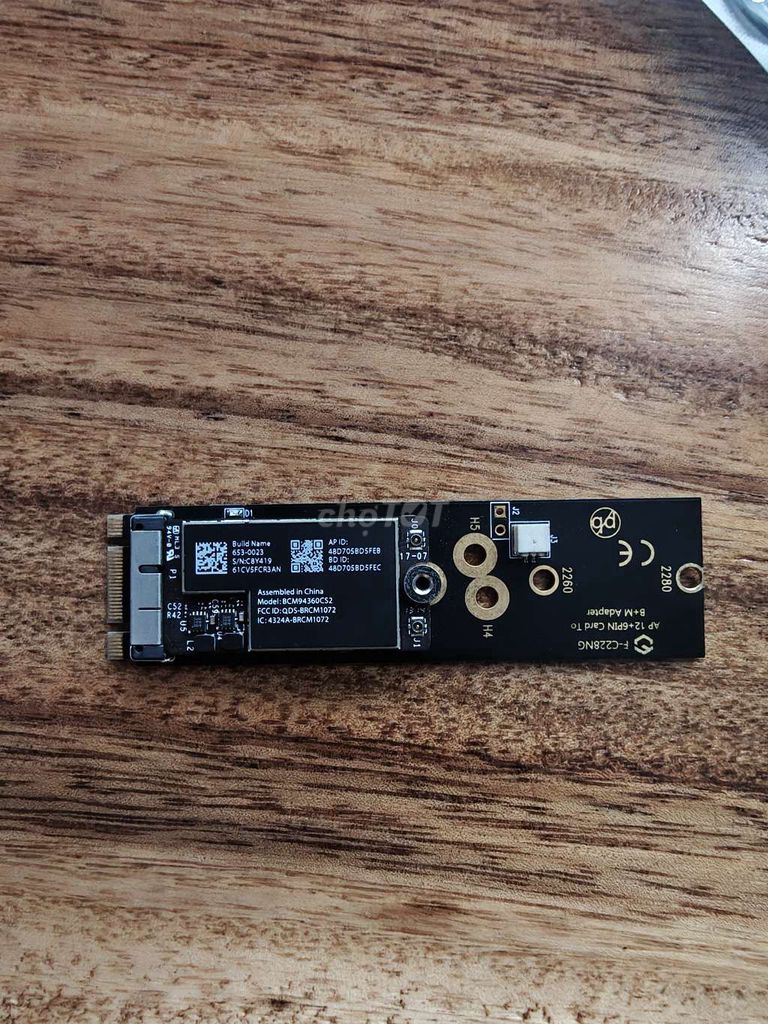 Card WiFi BCM94360CS Adapter F-C228NG Đen. Mua bán Linh kiện (RAM, Card...) tại Thành phố Thuận An Bình Dương được đăng bởi Minh Do hình 1