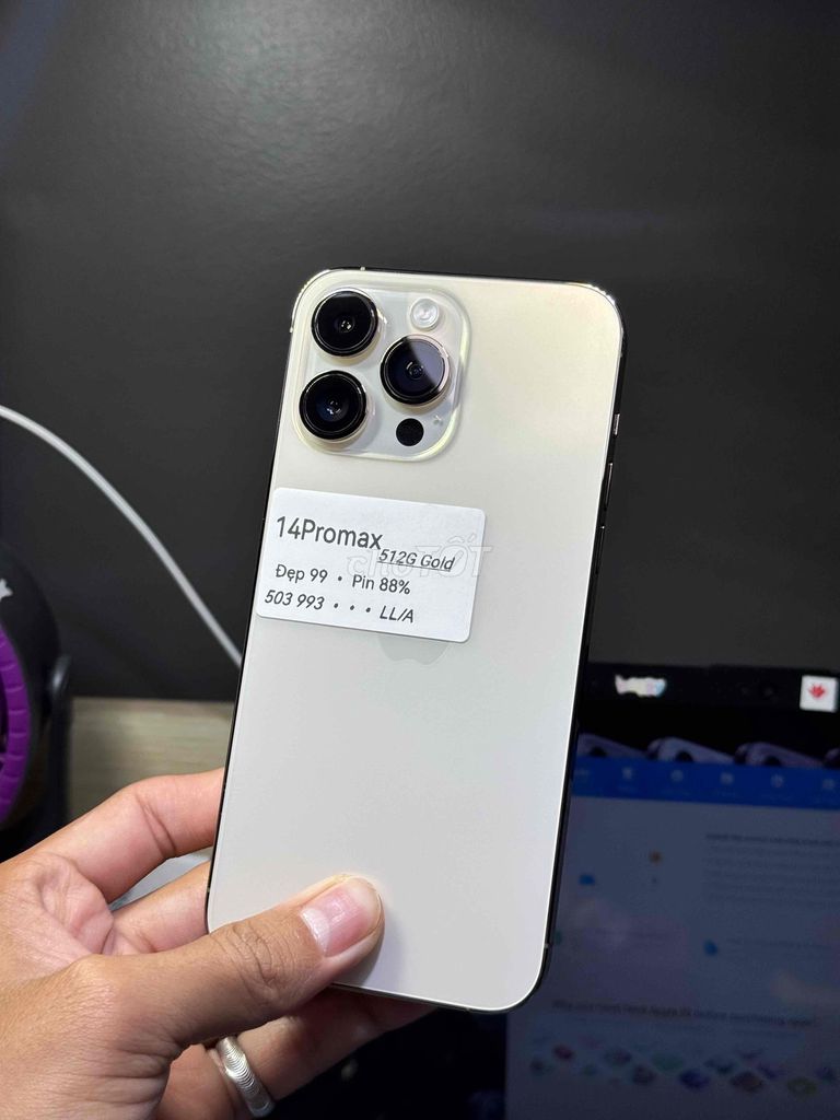 Apple iPhone 14 Pro Max 512GB Gold 88%. Mua bán Điện thoại tại Quận Ninh Kiều Cần Thơ được đăng bởi DUY IPHONE  hình 1