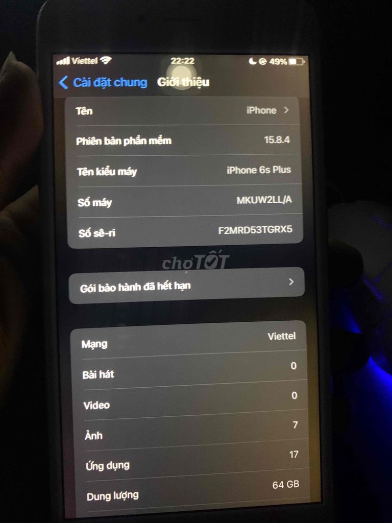 Apple iPhone 6s Plus 64GB mất vân tay. Mua bán Điện thoại tại Thành phố Chí Linh Hải Dương được đăng bởi Gà Trần hình 1