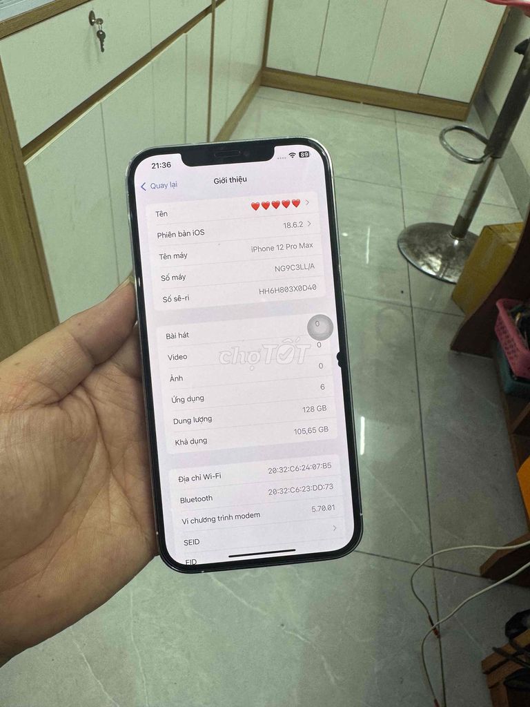 IPHONE 12PRO MAX 128G. Mua bán Điện thoại tại Huyện Bình Xuyên Vĩnh Phúc được đăng bởi Minh  hình 1