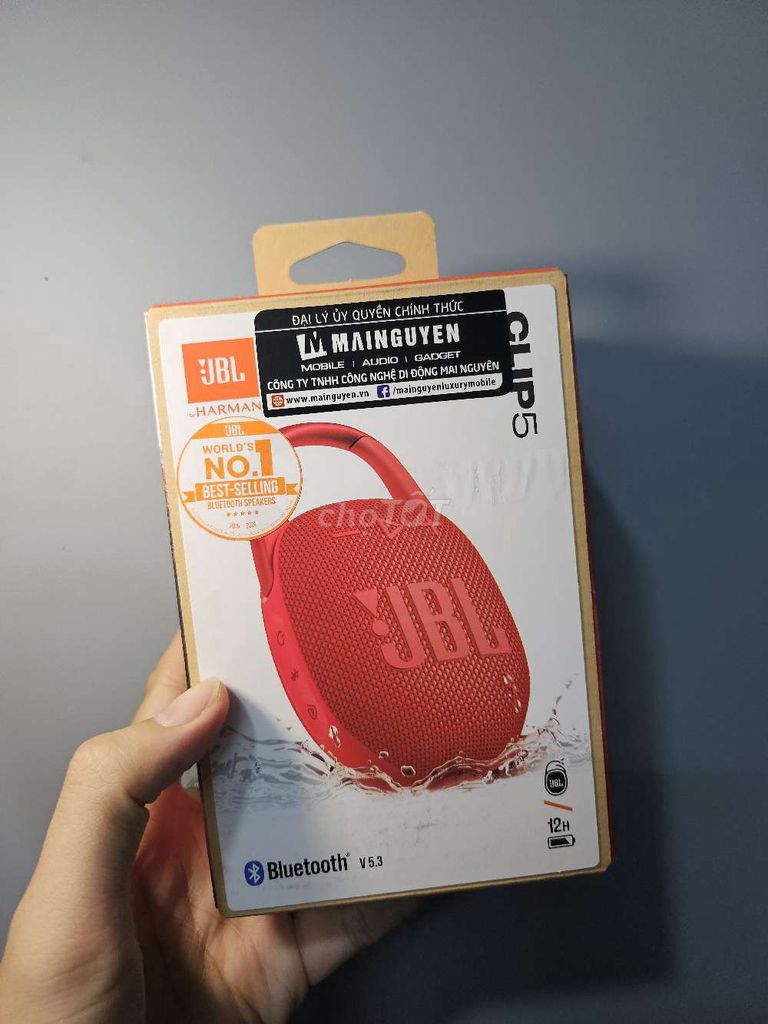 Loa Bluetooth JBL Clip 5 Đỏ. Mua bán Tivi, Âm thanh tại Quận Tân Bình Tp Hồ Chí Minh được đăng bởi Hưng Huỳnh hình 1