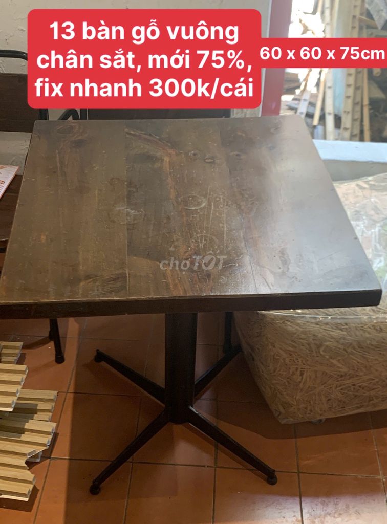 Bàn cà phê Vuông Gỗ Sắt Đã sử dụng. Mua bán Bàn ghế tại Quận 3 Tp Hồ Chí Minh được đăng bởi Nguyễn Thị Thuỳ Trinh hình 1