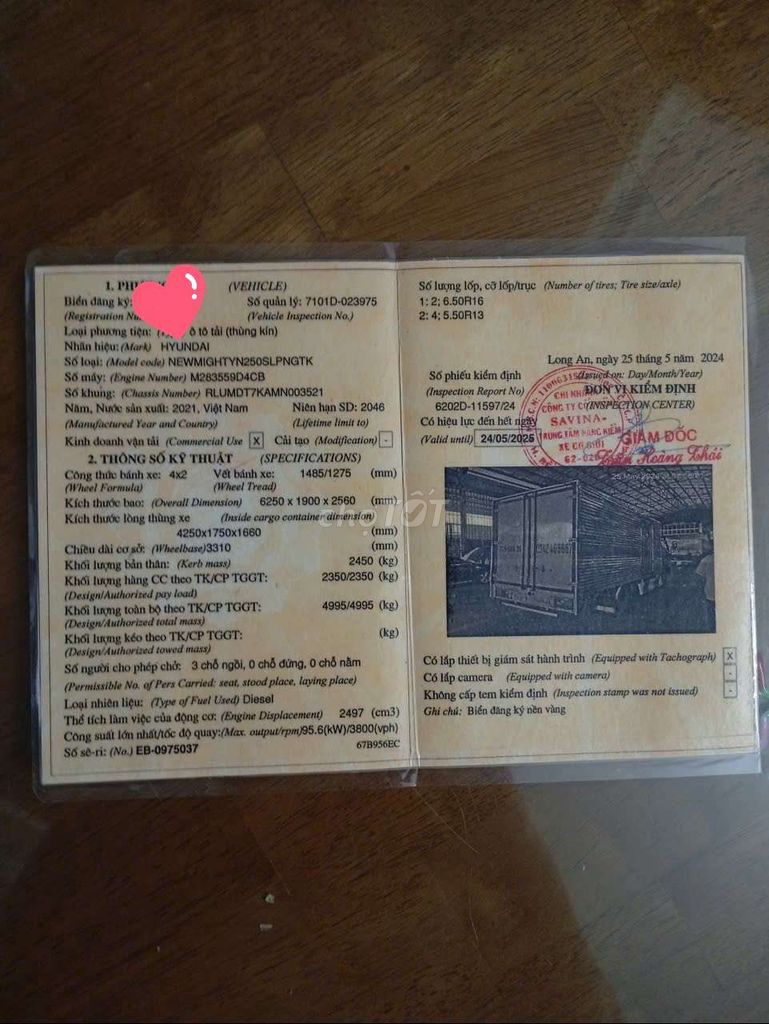 Xe tải 2.5 tấn Huyndai n250 đời 2021. Mua bán Xe tải, xe ben tại Thành phố Dĩ An Bình Dương được đăng bởi Đức Quân  hình 8