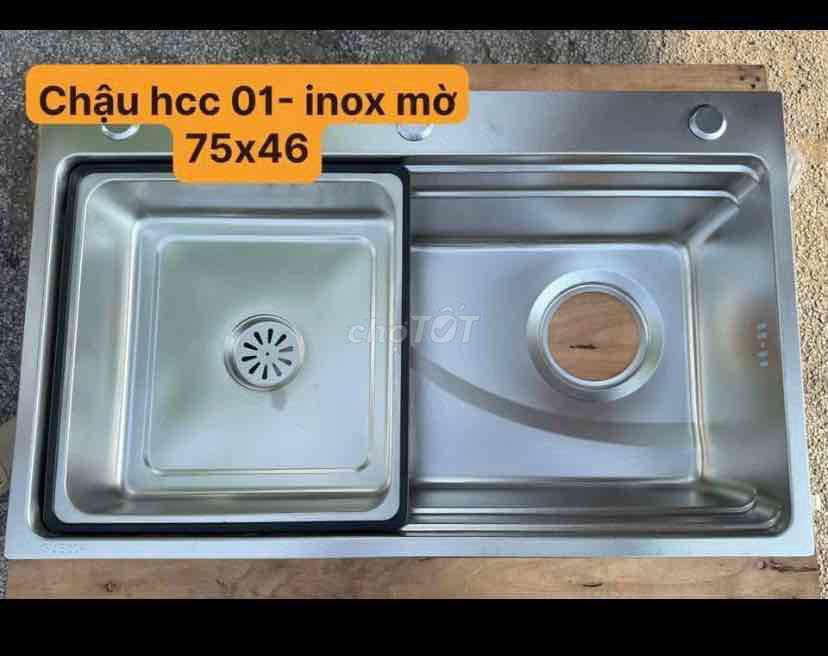 Chậu rửa chén Inox 304 Bạc 75x46cm 4 ly Mới 100. Mua bán Dụng cụ nhà bếp tại Quận Hải Châu Đà Nẵng được đăng bởi THIẾT BỊ GIA DỤNG HÀNG CHÍNH HÃNG hình 1