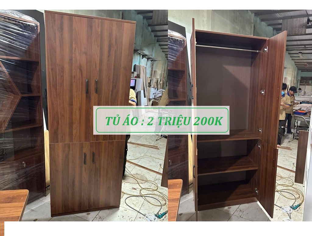 TỦ QUẦN ÁO NHỎ 190X80X50CM MÀU NÂU ĐỎ VÂN GỖ. Mua bán Tủ, kệ gia đình tại Quận Tân Phú Tp Hồ Chí Minh được đăng bởi XƯỞNG THI CÔNG NỘI THẤT TẠI TPHCM hình 1