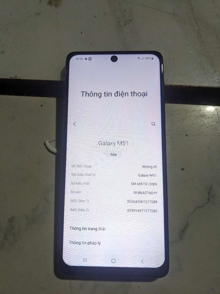 Samsung M51 8GB/128GB màn thay pin trâu 2 sim. Mua bán Điện thoại tại Quận 12 Tp Hồ Chí Minh được đăng bởi ĐT VERY TỐT bh đổi trả 1th thêm 200k hình 1