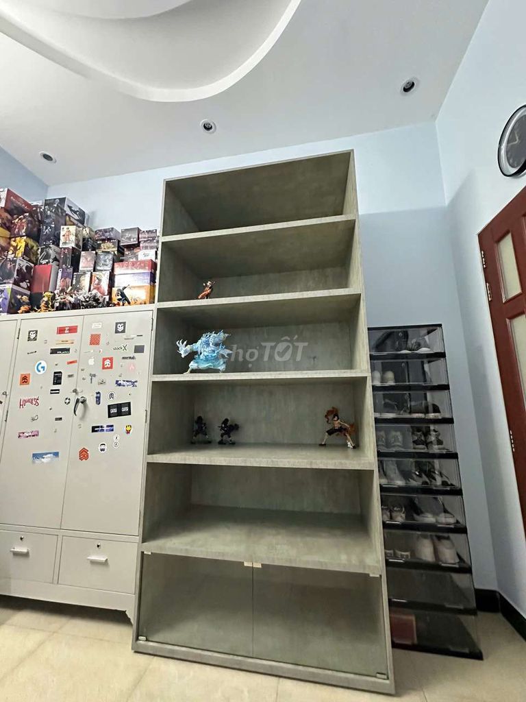 Tủ kệ Gỗ Xám 1200x600x2621 mm. Mua bán Tủ, kệ gia đình tại Quận Bình Tân Tp Hồ Chí Minh được đăng bởi thanh hình 1