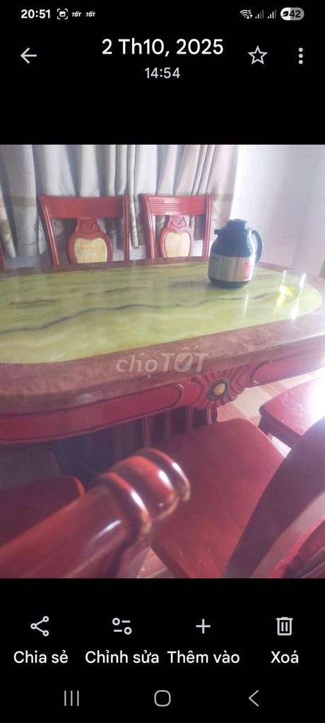 Bộ bàn ăn 6 ghế Oval Gỗ Đá. Mua bán Bàn ghế tại Huyện Củ Chi Tp Hồ Chí Minh được đăng bởi  Thanh Nam  hình 1