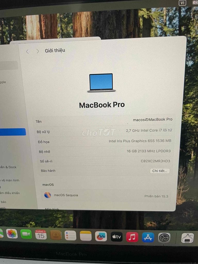 MacBook Pro 2018 13 inch 16GB/512GB