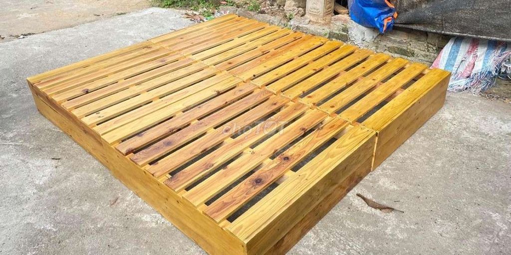 Giường pallet gỗ 1m8 x 2m. Mua bán Giường, chăn ga gối nệm tại Quận Bình Thuỷ Cần Thơ được đăng bởi in3d hình 1