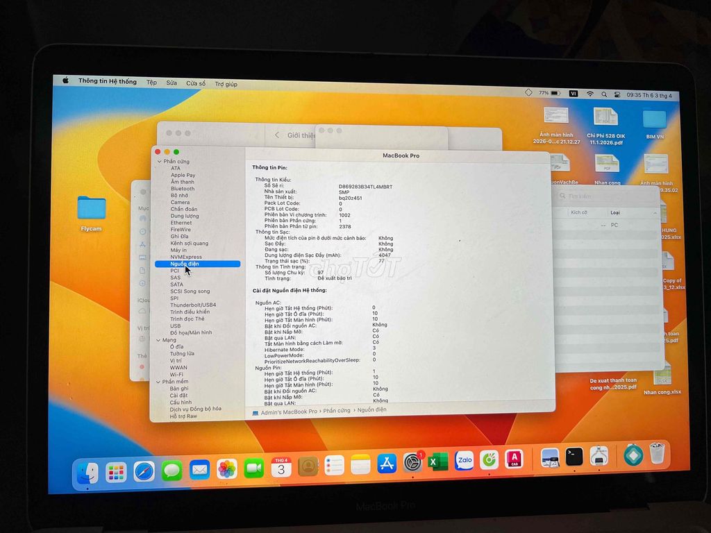 Apple Macbook Pro 2020 i5 16GB/256GB. Mua bán Laptop tại Quận Cẩm Lệ Đà Nẵng được đăng bởi Thái Khang Nguyễn hình 1