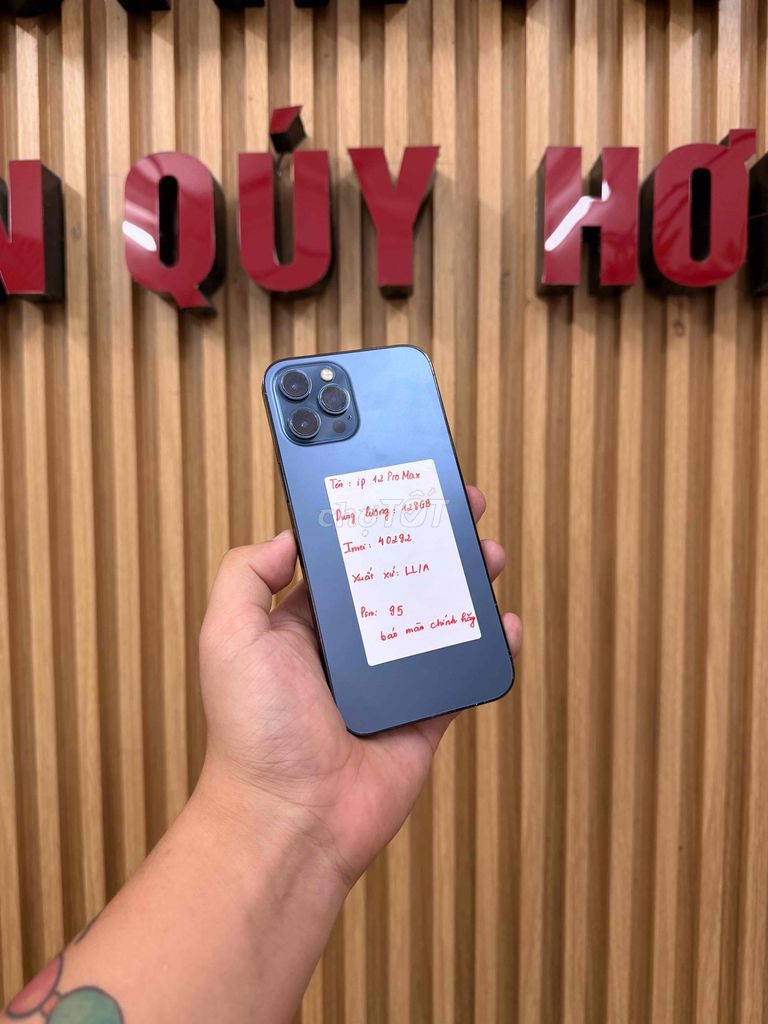iPhone 12 Pro Max 128GB Xanh Zin all. Mua bán Điện thoại tại Quận Đống Đa Hà Nội được đăng bởi  HT Mobie Trả góp nợ xáu bao duyệt hình 1