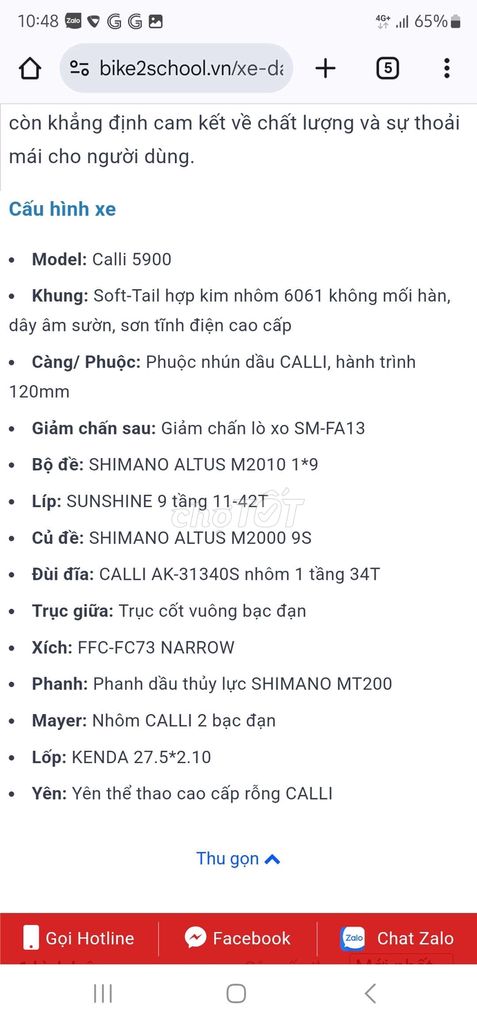 Xe đạp địa hình Calli 5900