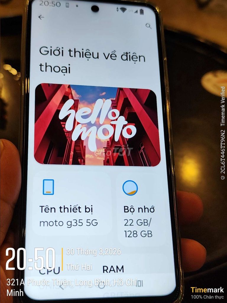 Motorola G35 5G 128GB Xanh lá Như Mới. Mua bán Điện thoại tại Thành phố Thủ Đức Tp Hồ Chí Minh được đăng bởi Đình Sắc hình 1