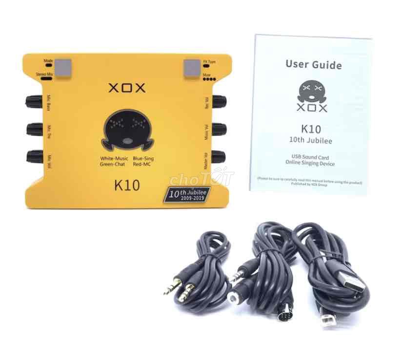 Bộ sound card XOX K10 xử lý âm thanh hay hát lives