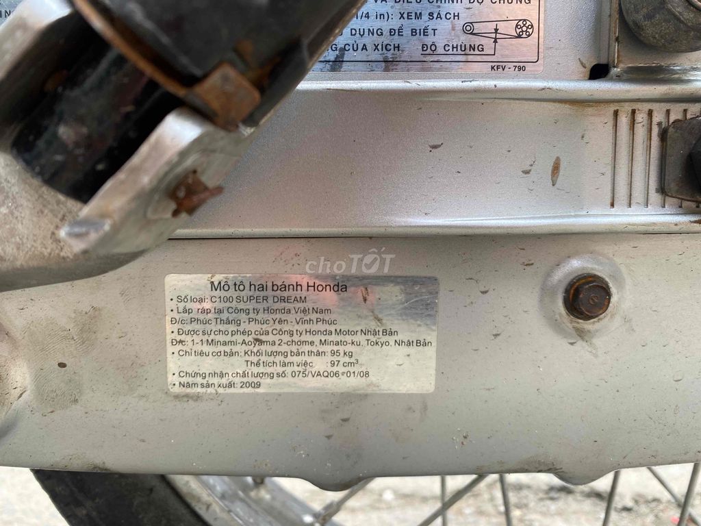 Honda Super Dream 2009 xe 9 chủ máy chưa bung. Mua bán Xe máy tại Thành phố Thủ Đức Tp Hồ Chí Minh được đăng bởi Lưu Đại Vỹ hình 5