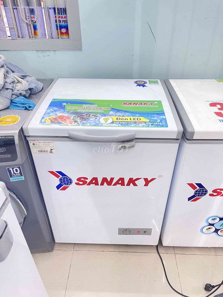 Thanh lý tủ đông sanaky 100L zin có đèn led