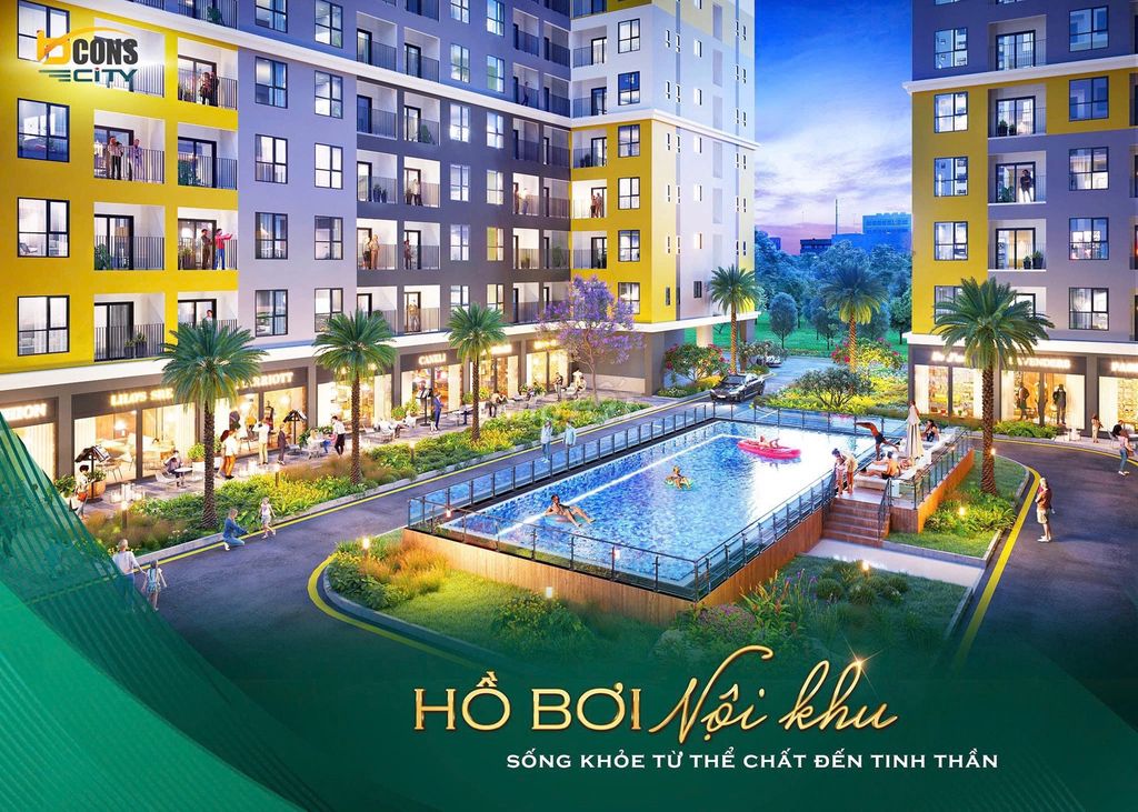 Căn 2PN 2WC + 51m2 + Tháp Green Emerald - Khu đô thị Bcons city