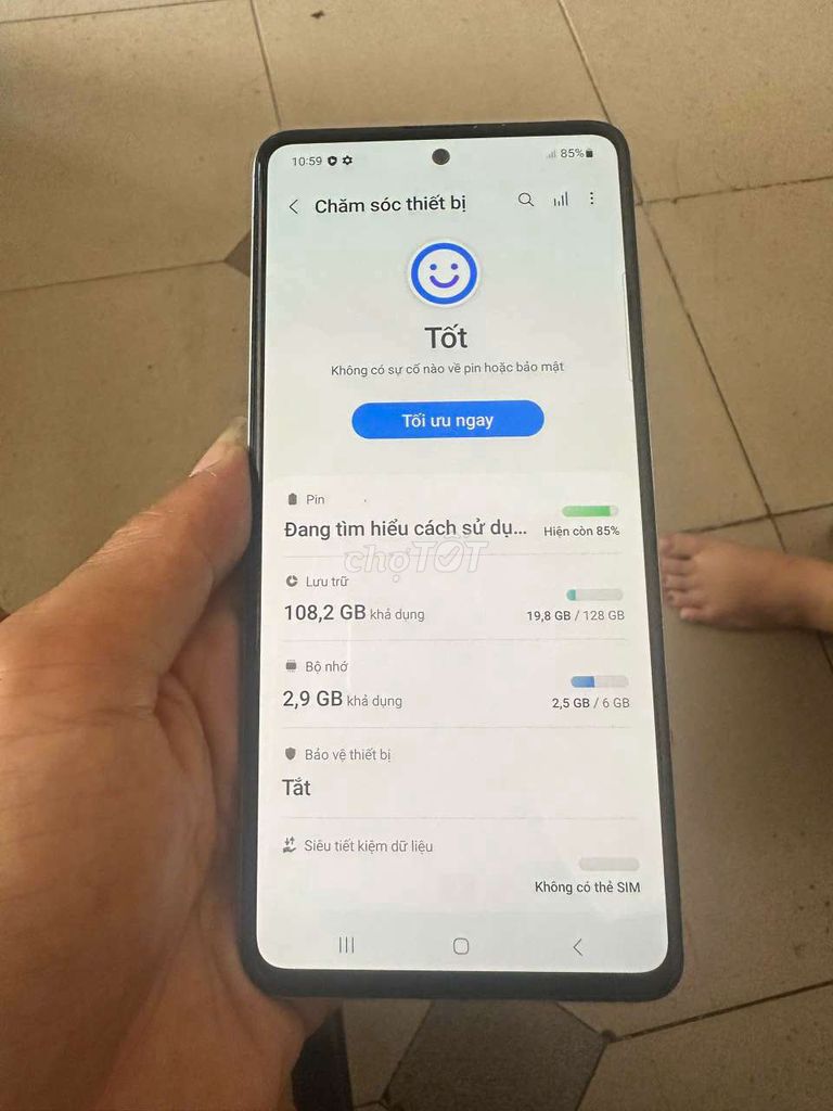 Samsung A51 128GB Trắng 6GB Like New. Mua bán Điện thoại tại Thành phố Thuận An Bình Dương được đăng bởi Nguyễn Minh Tâm hình 1