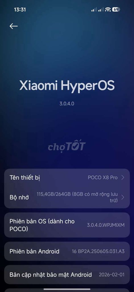 POCO X8 Pro 256GB Trắng Fullbox. Mua bán Điện thoại tại Quận Liên Chiểu Đà Nẵng được đăng bởi Phước Nguyễn hình 1
