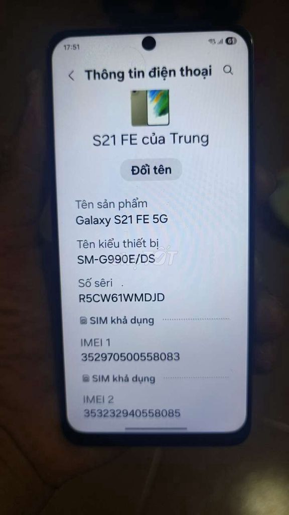 Samsung Galaxy S21 FE Đen 2 sim. Mua bán Điện thoại tại Huyện Cẩm Mỹ Đồng Nai được đăng bởi Ngọc Sơn hình 1