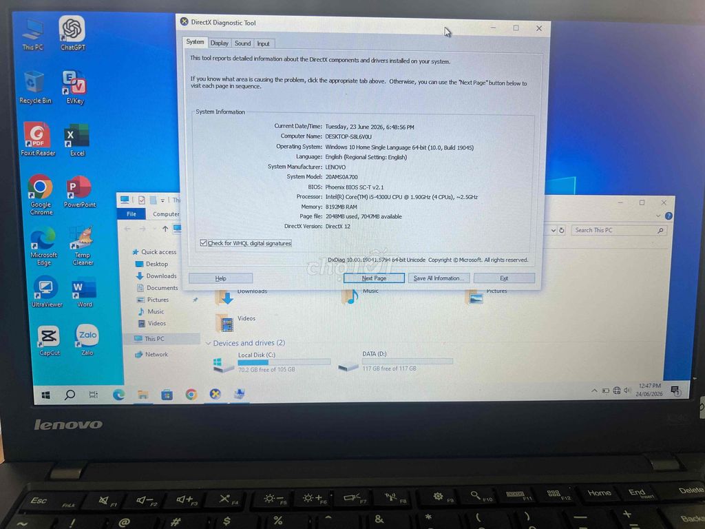 Lenovo ThinkPad X240 i5-4300U 8GB/240GB SSD. Mua bán Laptop tại Quận Tân Phú Tp Hồ Chí Minh được đăng bởi Cường hình 1