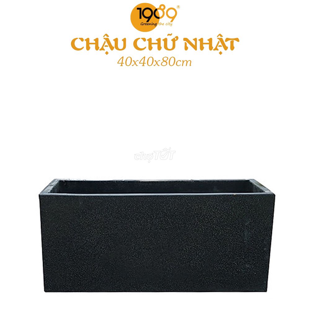 Chậu đá mài chữ nhật 40x40x80cm