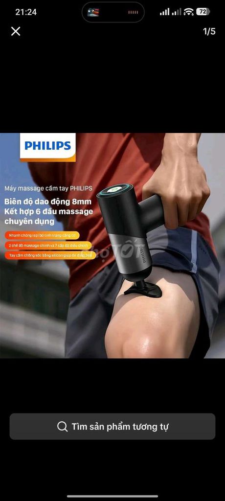 Máy massage Philips Đen Silicon 8mm. Mua bán Nội thất, đồ gia dụng khác tại Quận Thanh Xuân Hà Nội được đăng bởi Minh hình 1