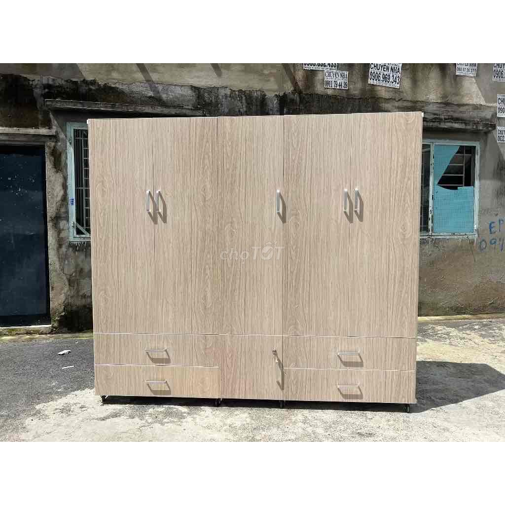 Tủ quần áo Đài Loan nhựa Vân sồi 2m05x1m8 nethv. Mua bán Tủ, kệ gia đình tại Thành phố Thuận An Bình Dương được đăng bởi hạnh hình 1