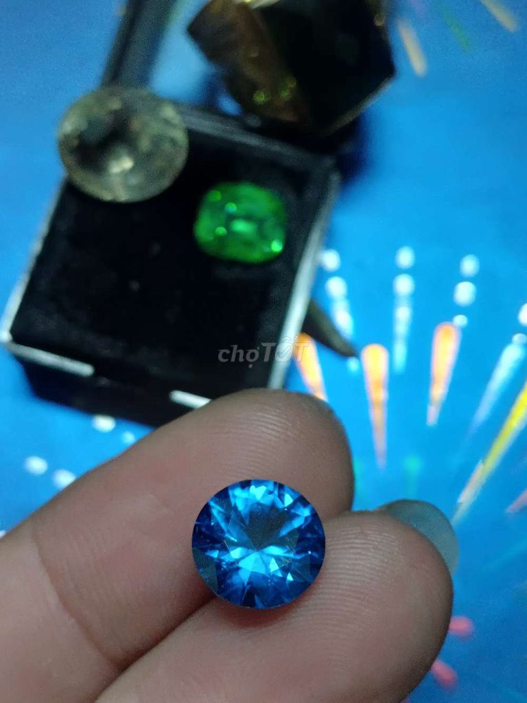 Đá Ricon Xanh Dương Tròn 5.5k