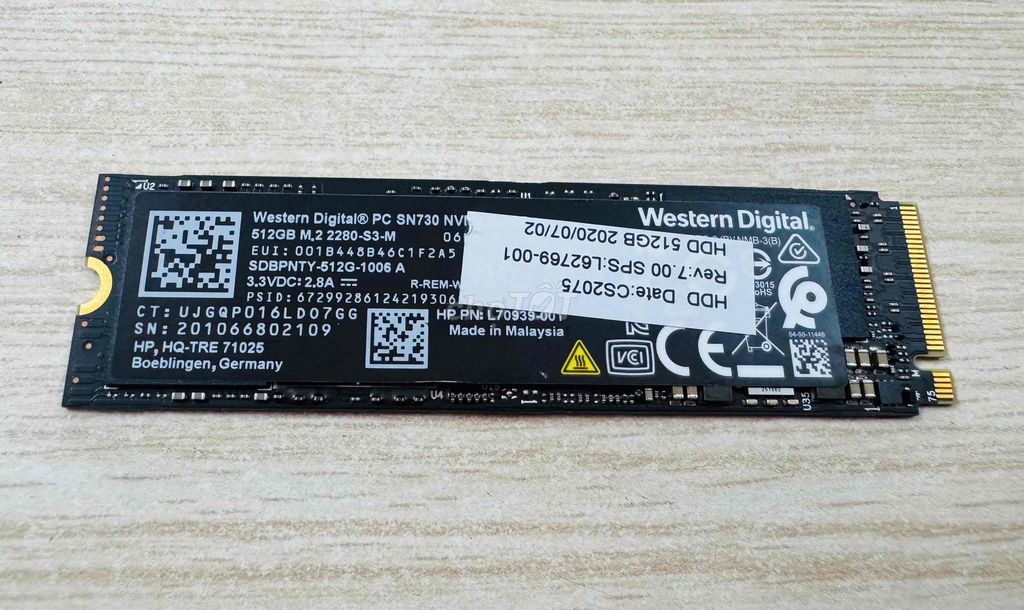 SSD Western Digital SN730 NVMe 512GB Good Sk 99% - 131674677